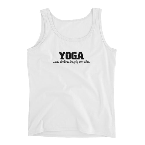 YOGA..and she lived happily ever after. Ladies' Tank