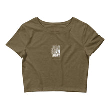 Load image into Gallery viewer, Just Own Today Women’s Crop Tee